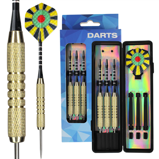 Steel Tip Darts Set – 3-Piece Tungsten Style Darts for Pub & Home Use